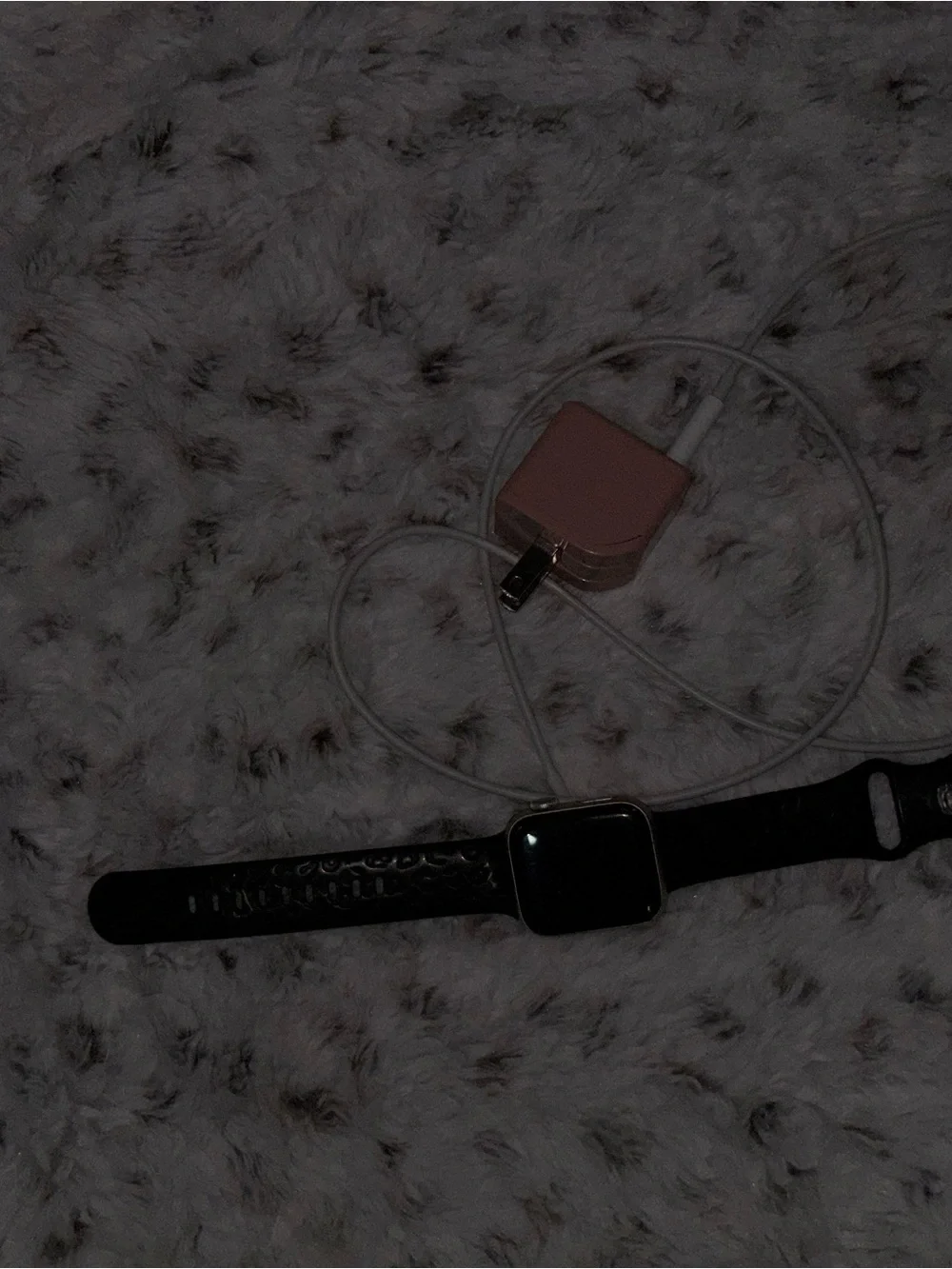 Black Apple Watch SE with Textured Band -